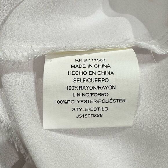 NEW June and Hudson Button Wide Leg White Lightweight Pants Women’s Large - Picture 2 of 5